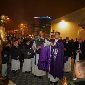 Mons. Kovač blagoslovio kip bl. Ivana Merza u Španskom